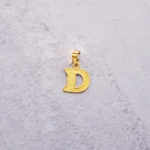 DIJE LETRA D ARENADA ORO 18K