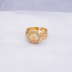 ANILLO PARA HOMBRE ROLEX CALADO PIEDRAS BLANCAS ORO 18K