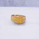 ANILLO PARA HOMBRE SELLO DOLAR ARENADO ORO 18K