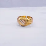 ANILLO PARA HOMBRE TRES OROS DIAMANTADOS ORO 18K