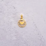 DIJE REDONDO CORAZON 18K