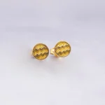 ARETES TOPOS ACUARIO 18K