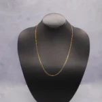 CADENA TEJIDO TRES POR UNO 18K