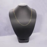 CADENA TEJIDO TRES POR UNO 18K