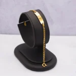 PULSO PLACA TEJIDO TRES POR UNO 18K