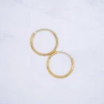 ARETES CANDONGAS LISAS MEDIANAS ORO 18K