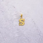 DIJE LETRA S ORO 18K