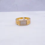 ANILLO PLACA CON ZIRCONES 18K