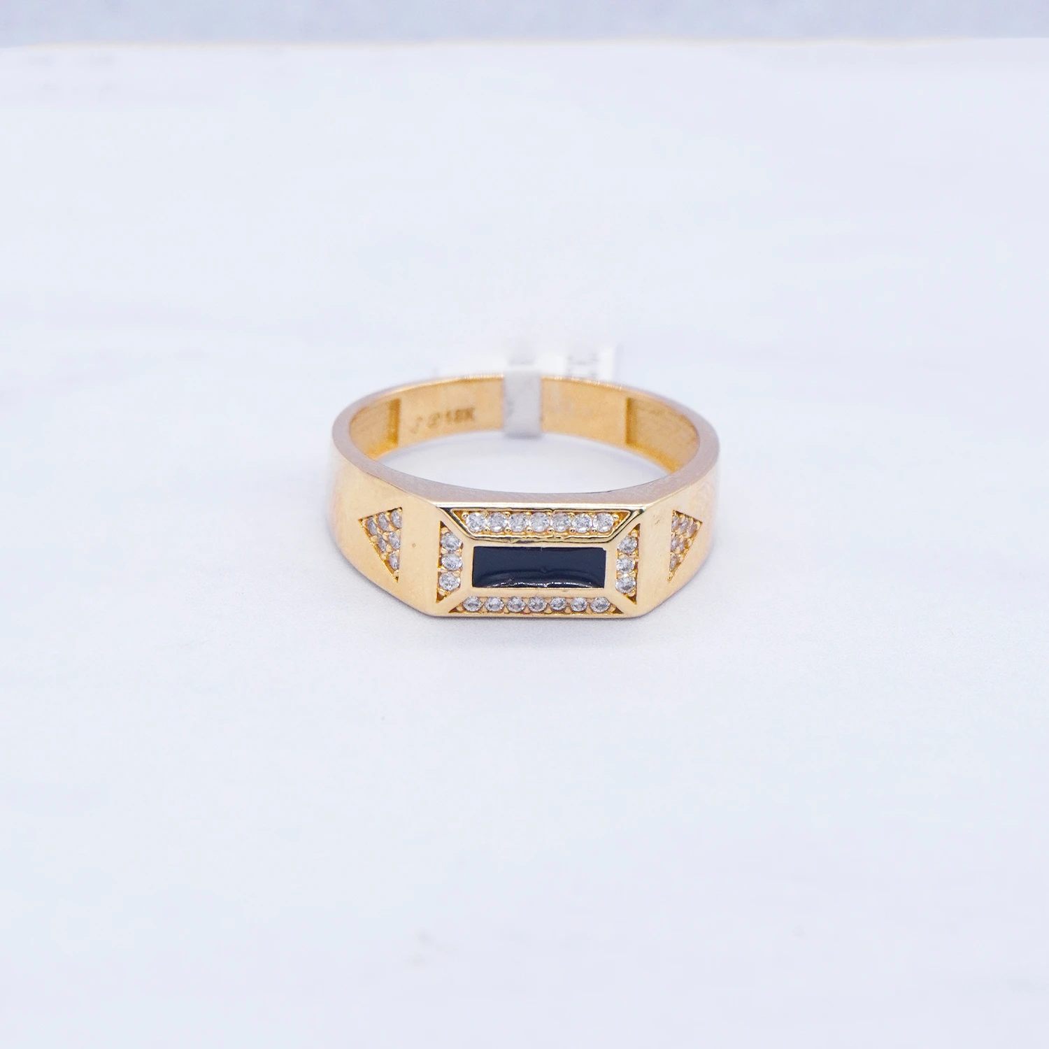 1872124.webp ANILLO PLACA CON ZIRCONES 18K - Image 1