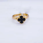 ANILLO PARA DAMA VAN CLEEF PIEDRA NEGRA ORO 18K