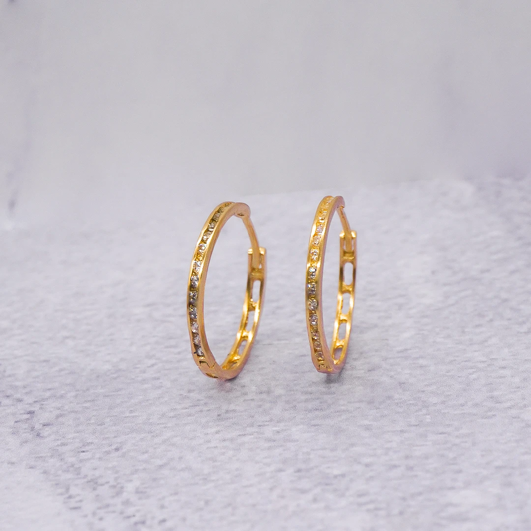 1872226.webp ARETES CANDONGAS TENNIS ORO 18K - Image 1