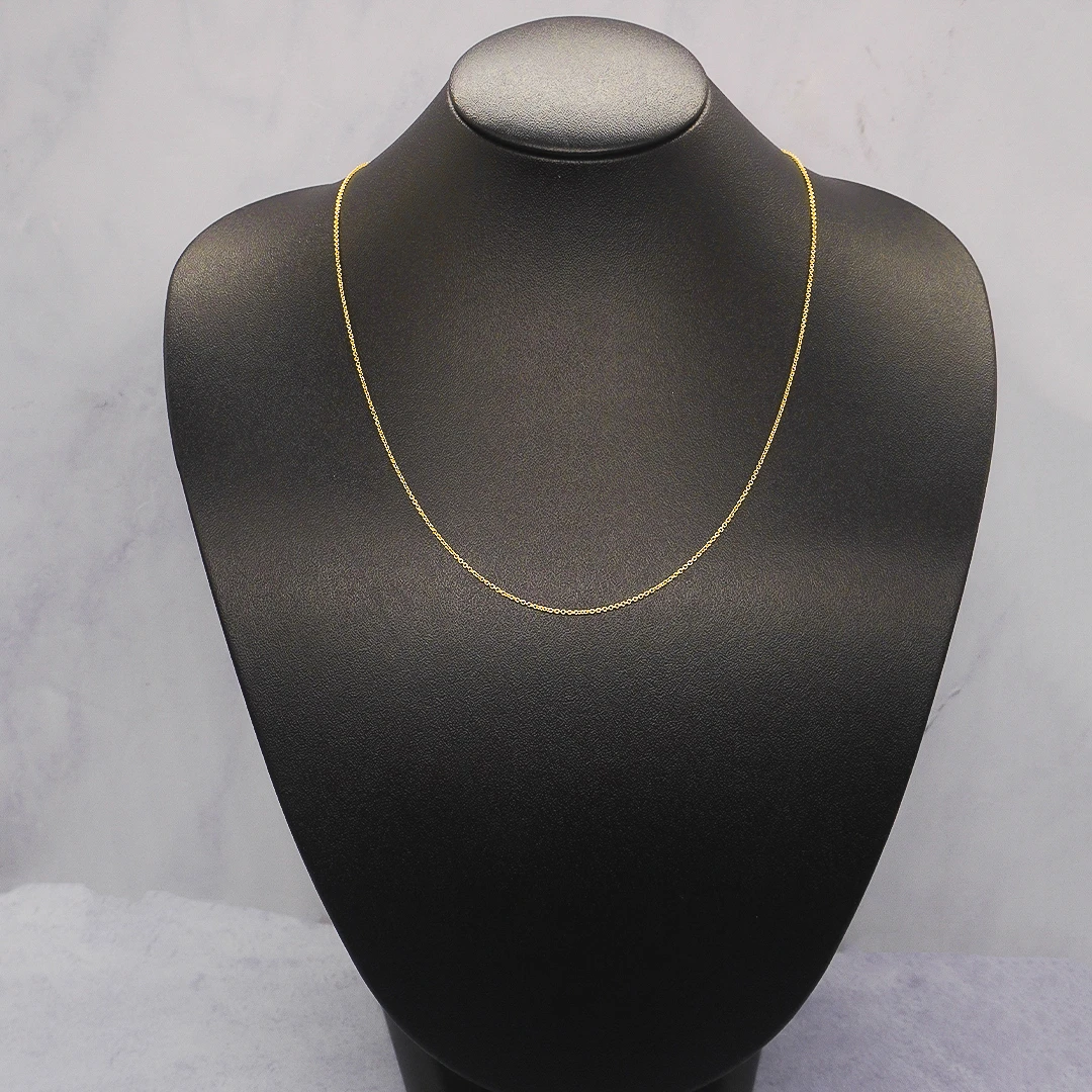 1872238.webp CADENA TEJIDO ROLON FINA CORTA ORO 18K - Image 1