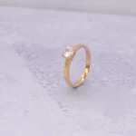 ANILLO SOLITARIO ORO 18K