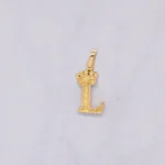 DIJE LETRA L CORONA ORO 18K