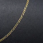 CADENA TEJIDO TRES POR UNO FINA LARGA ORO 18K - Image 2