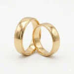ANILLO MATRIMONIO MEDIA CAÑA LISA ORO 18K