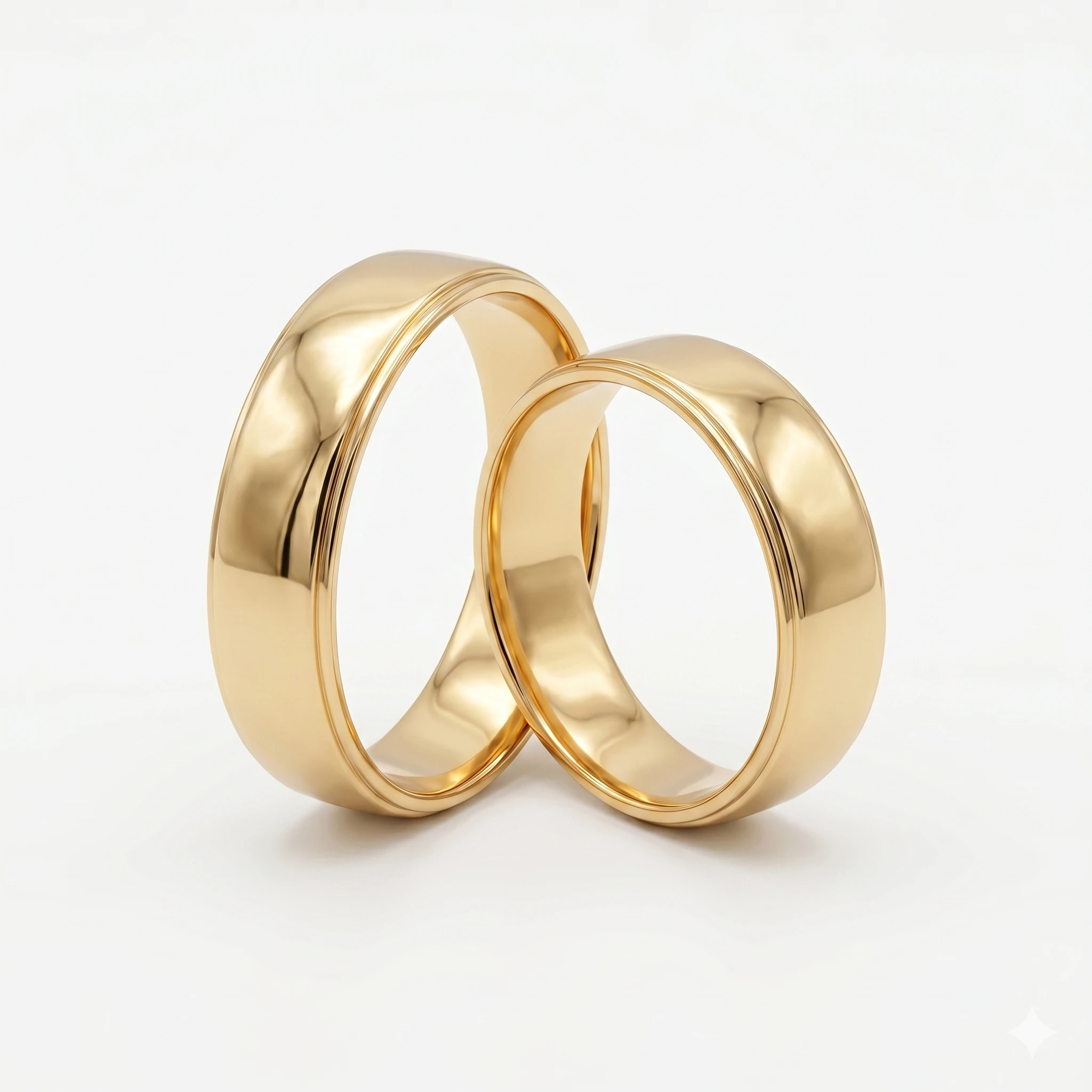 1522455-1522456.webp ANILLO MATRIMONIO MEDIA CAÑA LISA ORO 18K - Image 1