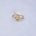 ANILLO CORAZON 15 CON ZIRCONES 18K