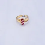 ANILLO DE GRADO CON ZIRCONES 18K