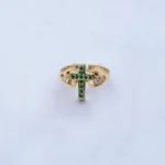 ANILLO CRUZ CON ZIRCONES 18K