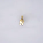 DIJE LETRA N LISA ORO 18K