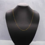 CADENA TEJIDO TRES POR UNO 18K