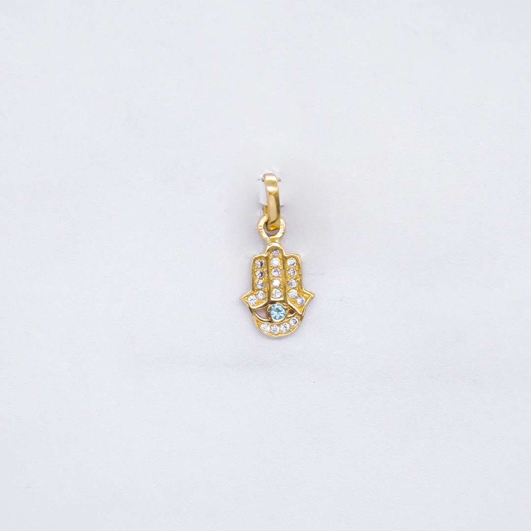 1541231.webp DIJE MANO DE FATIMA PIEDRAS 18K - Image 1