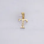 DIJE LETRA T ORO 18K