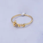 ANILLO LOVE CON ZIRCONES 18K