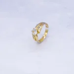 ANILLO COMPROMISO ZIRCONES 18K