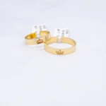 ANILLO MATRIMONIO CORONA 18K