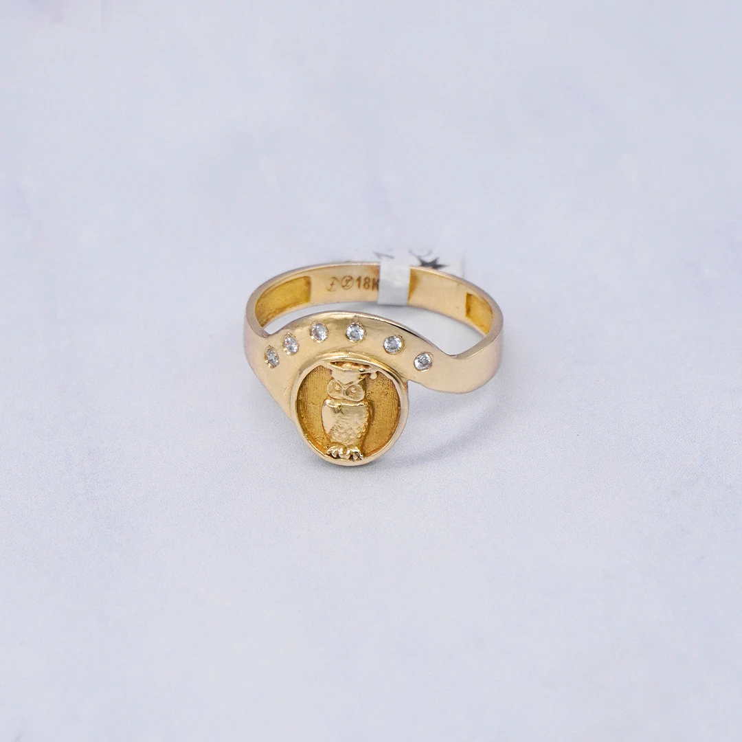 1522097.webp ANILLO BUHO CON ZIRCONES 18K - Image 1