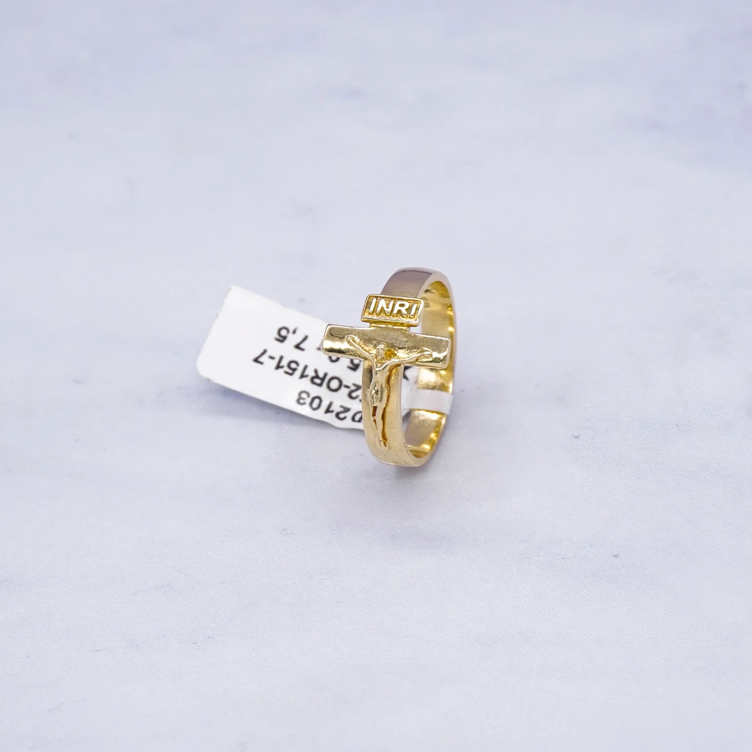 1522103.webp ANILLO CRUZ CON CRISTO 18K - Image 1