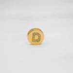 DIJE HERRAJE LETRA D PIEDRAS ORO 18K