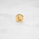 DIJE HERRAJE LETRA L PIEDRAS ORO 18K