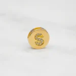 DIJE HERRAJE LETRA S PIEDRAS ORO 18K