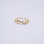 ANILLO INFINITO CON ZIRCONES 18K