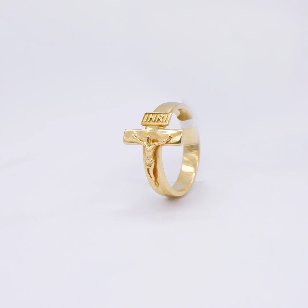 1641581.webp ANILLO CRUZ CON CRISTO 18K - Image 1