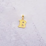 DIJE LETRA B ARENADA ORO 18K