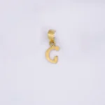 DIJE LETRA G LISA ORO 18K