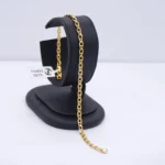 PULSO TEJIDO ESCALERA ORO 18K