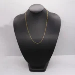CADENA TEJIDO TRES POR UNO 18K