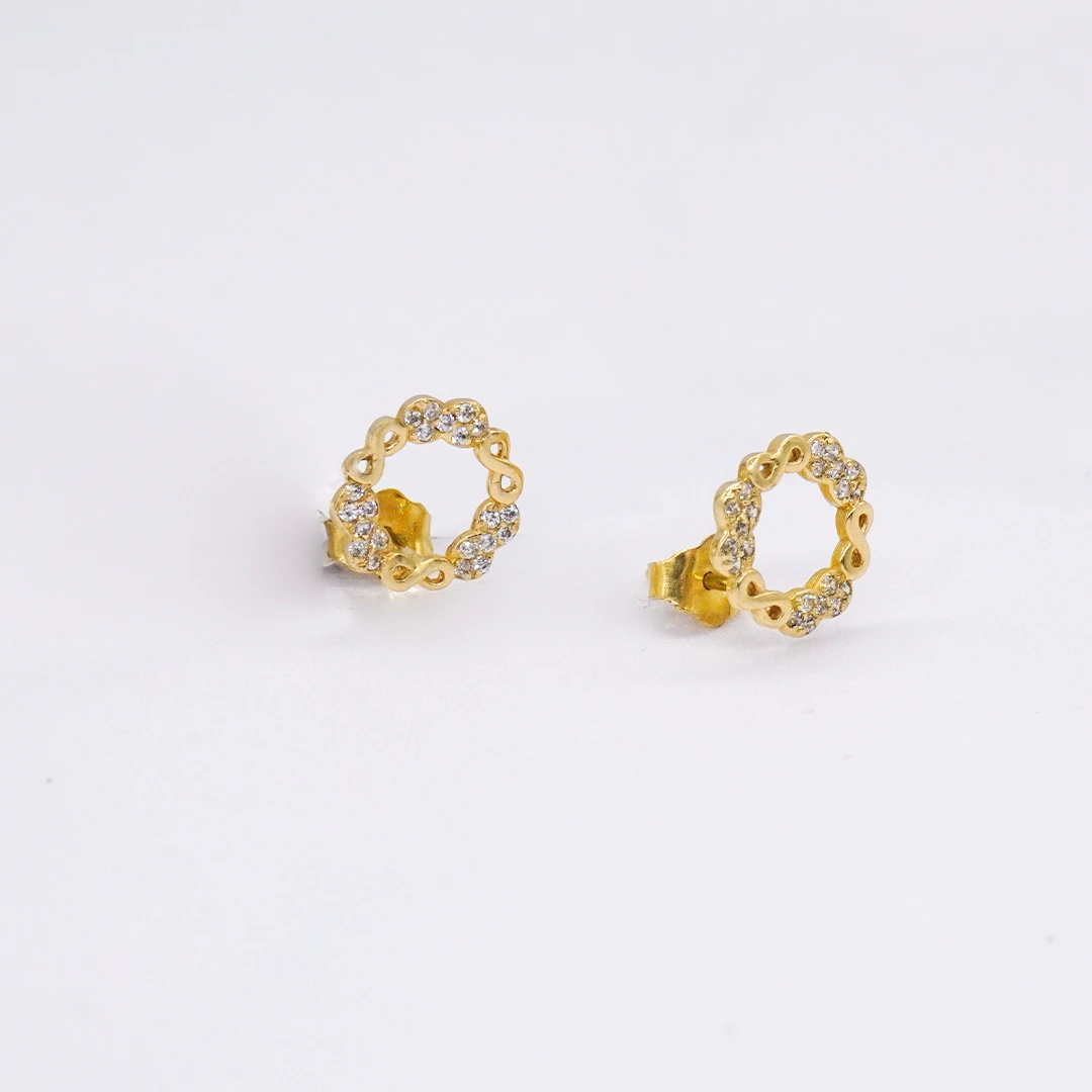 1641734.webp ARETES TOPO INFINITOS CALADO PIEDRA 18K - Image 1