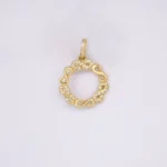 DIJE INFINITO CALADO PIEDRAS 18K