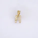 DIJE LETRA H ORO 18K