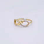 ANILLO INFINITO CON ZIRCONES 18K