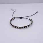 PULSO TEJIDO CON 24 BALINES ORO 18K
