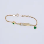 PULSO PLACA CALADA ORO 18K