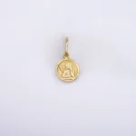 DIJE MEDALLA ANGEL ORO 18K