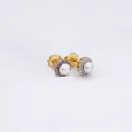 ARETES TOPOS PERLAS ORO 18K